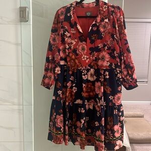 NWT Vince Camuto Mixed Print Dress